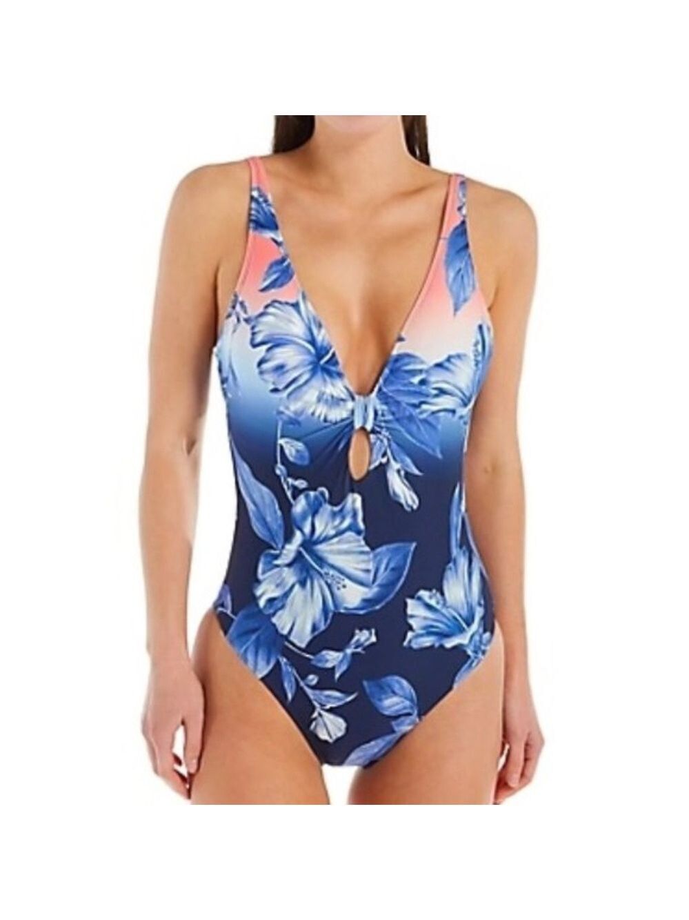 La Blanca Swimwear Ombré Floral One-Piece Swimsuit